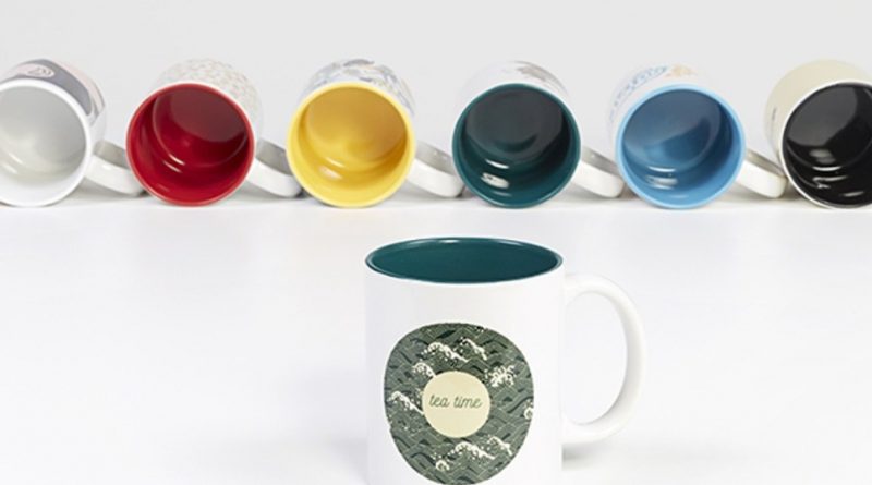 Taza personalizada color metálico