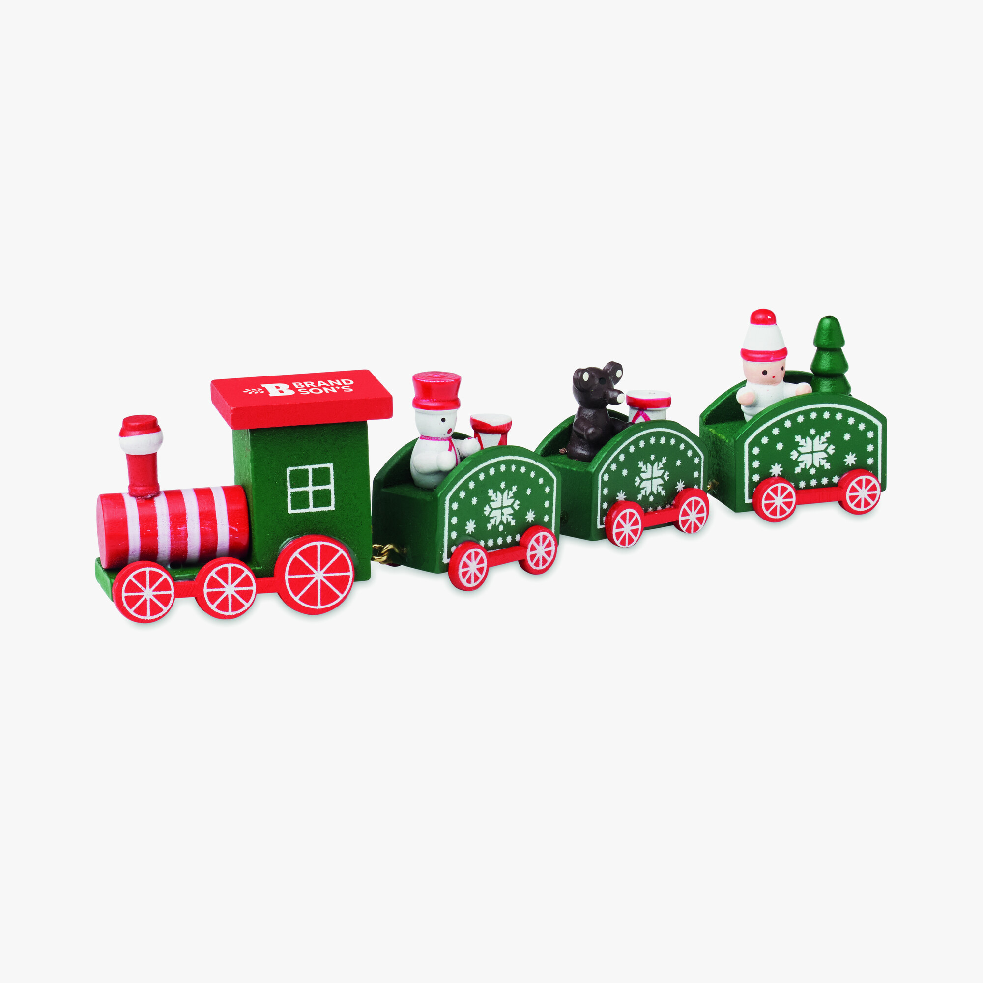 Tren navideño de madera thematys en 3 diseños diferentes: la decoración